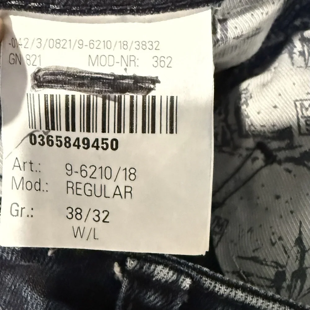 M5 By Meyer AJ ADRIAN JULES Regular Super-Stretch Denim‎ Black Jeans 38x32